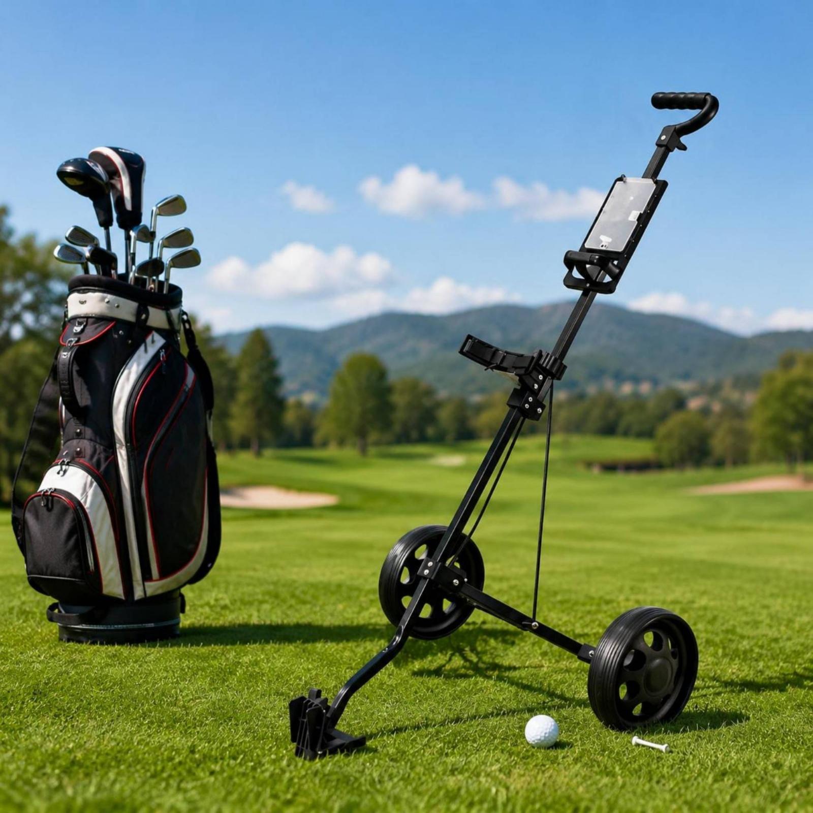 Складная двухколесная тележка  – обзор и цена Practice Equipment For Golf