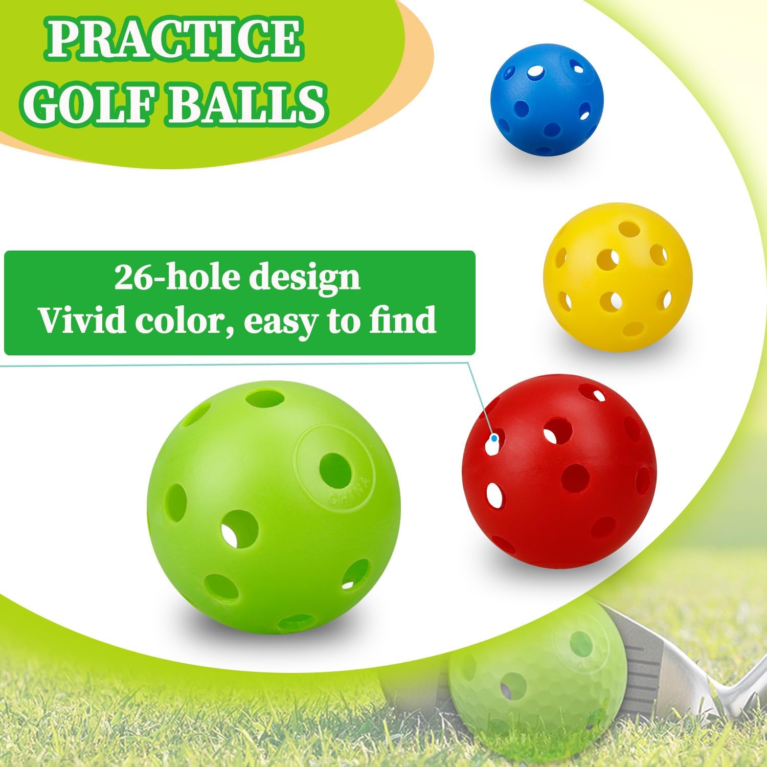 24 шт., 42 мм воздушный поток  – обзор и цена Practice Equipment For Golf